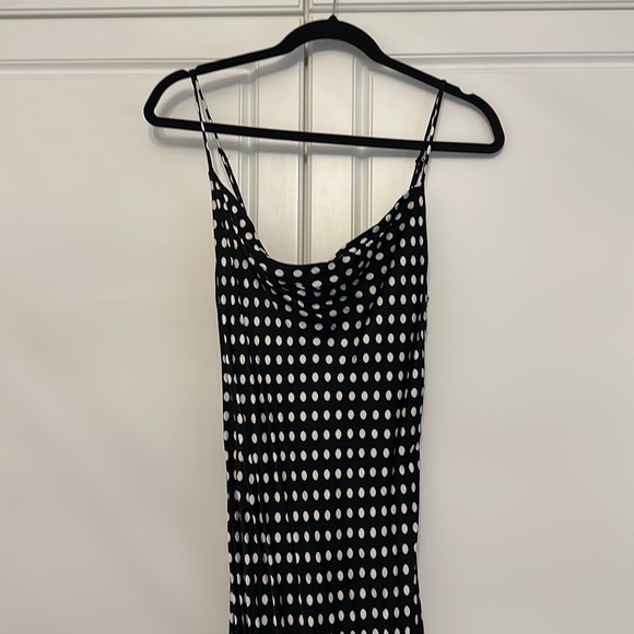 Zara Polka Dot Midi Slip Dress - Picture 2 of 2